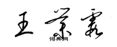 梁錦英王業霞草書個性簽名怎么寫