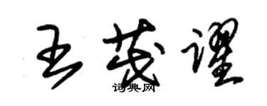 朱錫榮王茂躍草書個性簽名怎么寫