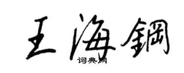 王正良王海鋼行書個性簽名怎么寫