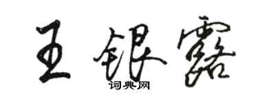 駱恆光王銀露行書個性簽名怎么寫