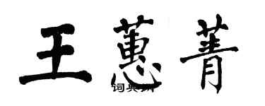 翁闓運王蕙菁楷書個性簽名怎么寫