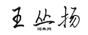 駱恆光王叢揚行書個性簽名怎么寫