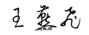 駱恆光王燕飛草書個性簽名怎么寫