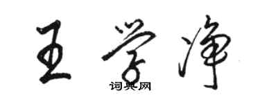 駱恆光王學淨行書個性簽名怎么寫