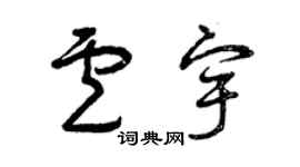曾慶福盧宇草書個性簽名怎么寫