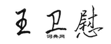 駱恆光王衛慰行書個性簽名怎么寫