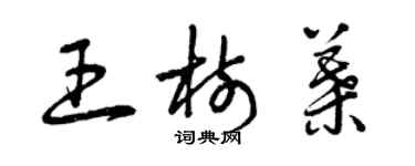 曾慶福王樹葉草書個性簽名怎么寫