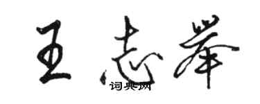 駱恆光王志舉行書個性簽名怎么寫