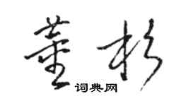 駱恆光董杉草書個性簽名怎么寫