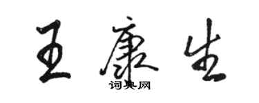 駱恆光王康生行書個性簽名怎么寫