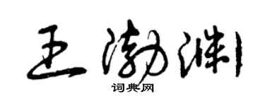 曾慶福王渤淵草書個性簽名怎么寫