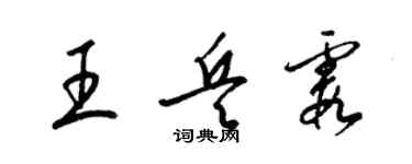 梁錦英王兵霞草書個性簽名怎么寫