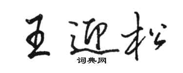 駱恆光王迎松行書個性簽名怎么寫