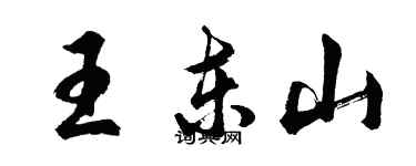 胡問遂王東山行書個性簽名怎么寫