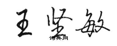 駱恆光王堅敏行書個性簽名怎么寫