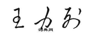 駱恆光王力列草書個性簽名怎么寫