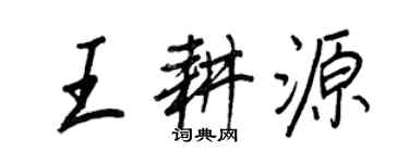 王正良王耕源行書個性簽名怎么寫