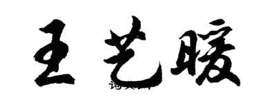 胡問遂王藝暖行書個性簽名怎么寫