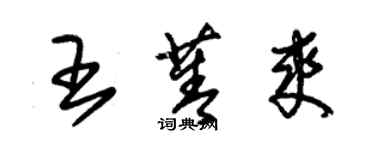 朱錫榮王菁爽草書個性簽名怎么寫