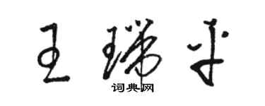 駱恆光王瑞平草書個性簽名怎么寫