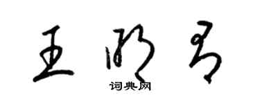 梁錦英王明有草書個性簽名怎么寫