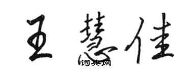 駱恆光王慧佳行書個性簽名怎么寫