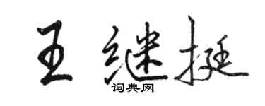 駱恆光王繼挺行書個性簽名怎么寫