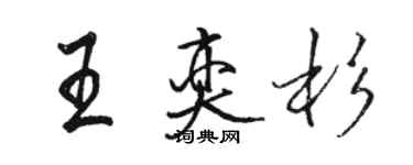 駱恆光王奕杉行書個性簽名怎么寫