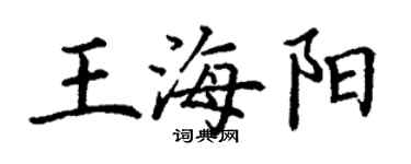 丁謙王海陽楷書個性簽名怎么寫