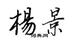 王正良楊景行書個性簽名怎么寫