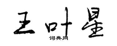 曾慶福王葉星行書個性簽名怎么寫