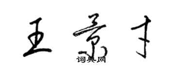 梁錦英王景才草書個性簽名怎么寫