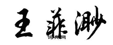 胡問遂王菲渺行書個性簽名怎么寫