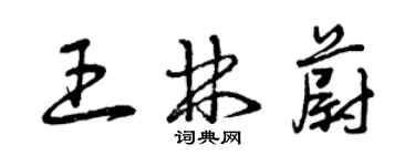 曾慶福王林蔚草書個性簽名怎么寫