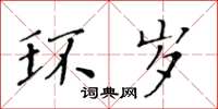 黃華生環歲楷書怎么寫