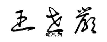 曾慶福王世嚴草書個性簽名怎么寫