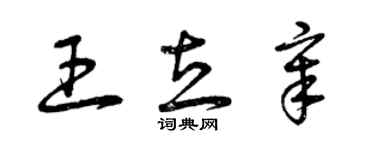 曾慶福王立章草書個性簽名怎么寫