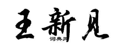 胡問遂王新見行書個性簽名怎么寫
