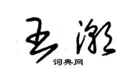 朱錫榮王潮草書個性簽名怎么寫