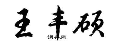 胡問遂王豐碩行書個性簽名怎么寫