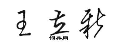 駱恆光王立新草書個性簽名怎么寫