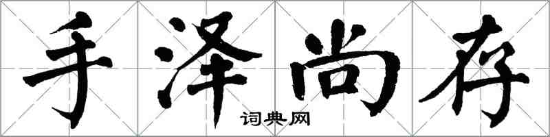 翁闓運手澤尚存楷書怎么寫