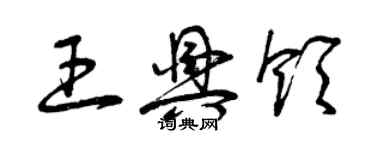 曾慶福王興領草書個性簽名怎么寫