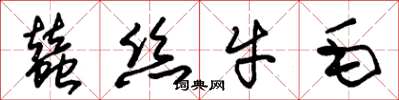 朱錫榮蠶絲牛毛草書怎么寫