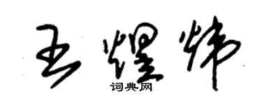 朱錫榮王煜煒草書個性簽名怎么寫