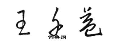 駱恆光王千益草書個性簽名怎么寫