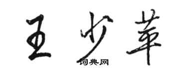 駱恆光王少苹行書個性簽名怎么寫