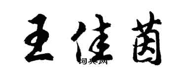 胡問遂王佳茵行書個性簽名怎么寫