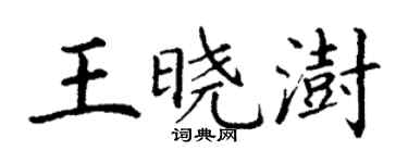 丁謙王曉澍楷書個性簽名怎么寫