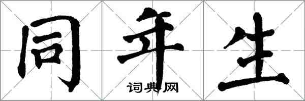 翁闓運同年生楷書怎么寫